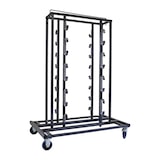 thumbnail of Elegance Transportwagen für 16 absperrpfosten und Absperrkordeln, Hammerschlag, 129x76x180cm (BxTxH)