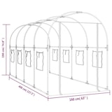 thumbnail of Helloshop26 - Tenda da serra per piante fiori e ortaggi trasparente 160 x 400 x 190 cm PVC e acciaio verniciato a polvere 02_0044664