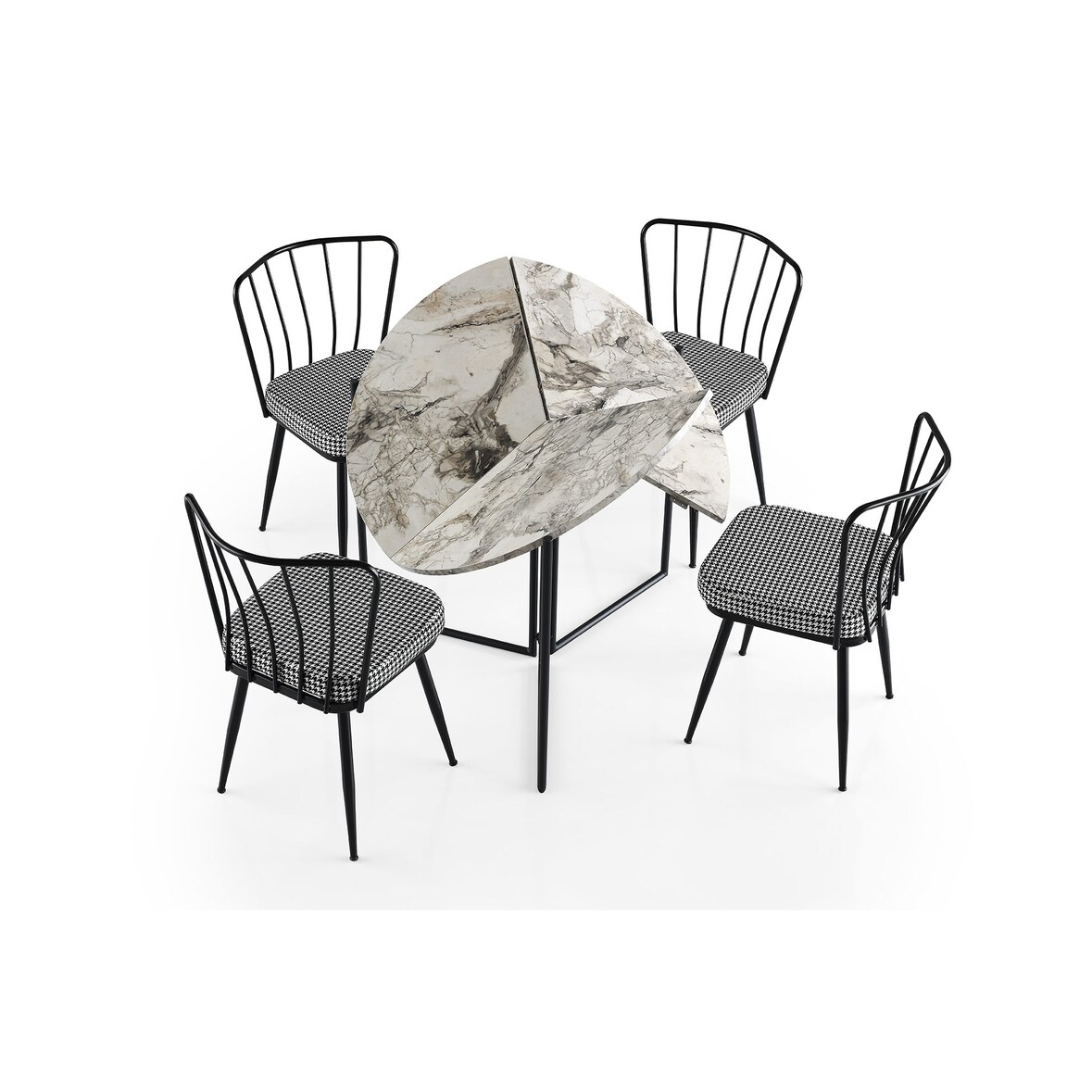 Skye Decor, Yaprak- Yaprak CHL, Atlantikkiefer, Couchtische, 72x100x100 cm, 100% Melaminbeschichtete Partikelplatte