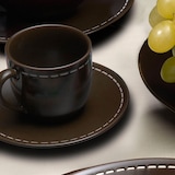 thumbnail of Avet Conjunto de 6 chávenas de café com pires HMSTITCH BRO-41.