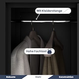 thumbnail of Umkleideschrank Spind TOKIO 2 Abteile Etikettenhalter Lüftungsschlitze Umkleidespind Schließfachschrank Garderobenspind 185x31,7x45cm Schwarz