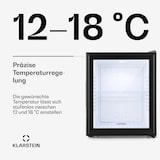 thumbnail of Brooklyn Minibar Mini-Kühlschrank 3 Temperaturen 30L 23 dB Glastür Schwarz