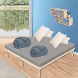 thumbnail of Hochwertiges Bettgestell mit Lattenrost 'DORADO' 70x200 cm Massivholz Buche