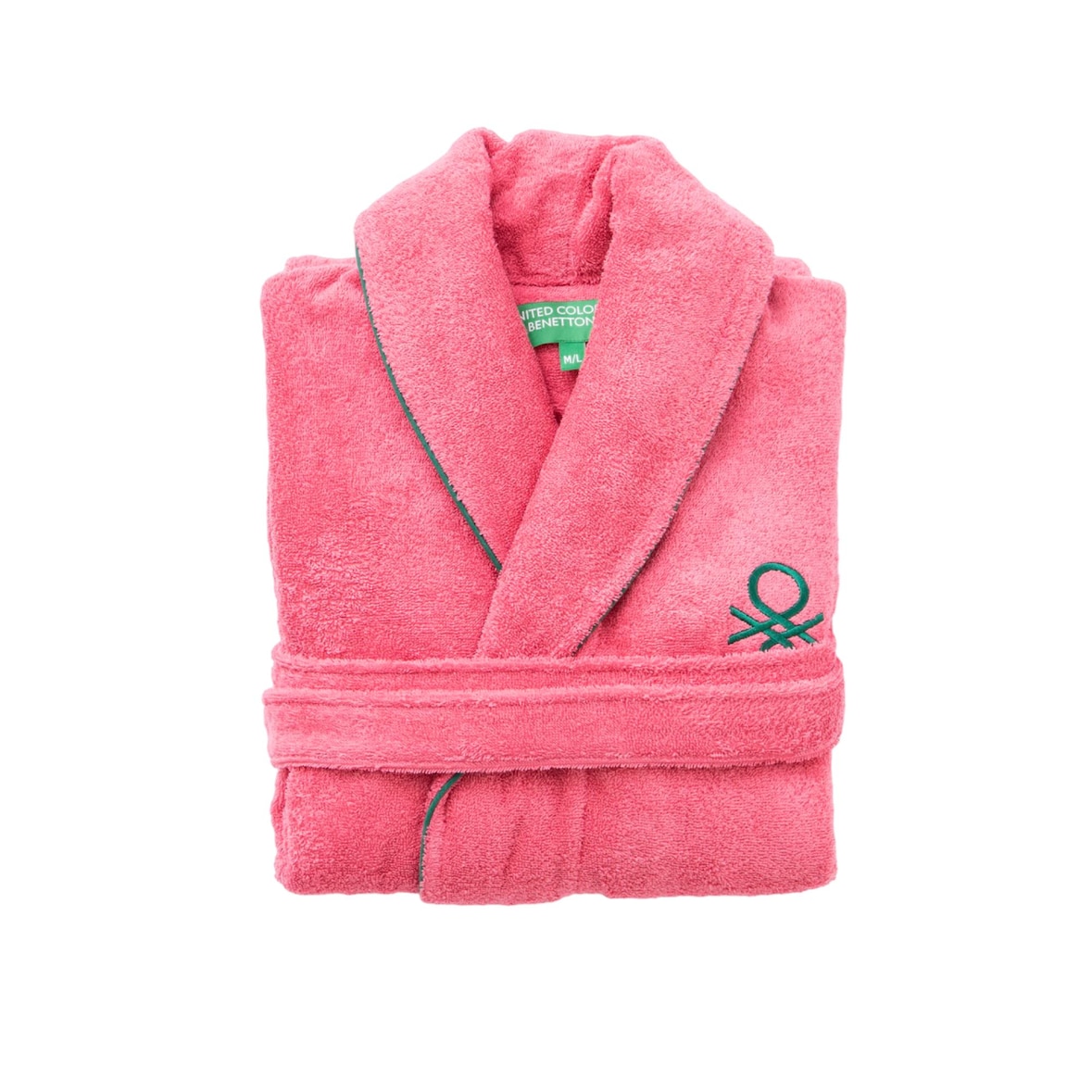 Benetton - Roupão L/XL 100% Algodão 420GSM na cor Rosa e Verde - Core