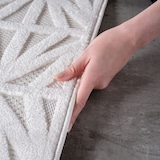 thumbnail of Carpetsale24 In- & Outdoor Teppich 200x290 cm – Wetterfester großer Teppich in Creme mit Rauten Design für Küche, Wohnzimmer