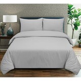 thumbnail of DoubleDry Dekbedovertrek Eenpersoons 140x200/220 cm + 1 kussensloop 60x70 cm - 100% natuurlijk katoen - lichtgrijs