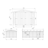 thumbnail of Garage de madeira M102 – 591 x 303 cm – 18 m2