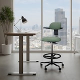 thumbnail of Sedia da lavoro / sedia da banco TOP WORK 40 Seduta in tessuto / schienale in tessuto verde hjh OFFICE