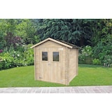thumbnail of Gartenhaus Bh19 Hobby 198x198 aus naturbelassenem Fichtenholz 19 mm mit Doppeltür und Fenster, OSB3-Dach und Boden, Montage