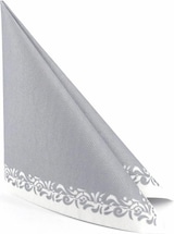 thumbnail of Airlaid Serviette Romantique in Silber, 40 x 40 cm, 50 Stück - APARTina