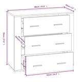 thumbnail of Helloshop26 - Buffet Sideboard Kommode Kleiderschrank Aufbewahrungsmöbel Organizer für Küche Wohnzimmer Lounge 80 x 33 x 70 cm 02_0031110