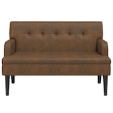 thumbnail of vidaXL Sitzbank mit Rückenlehne Braun 112x65,5x75 cm Wildleder-Optik