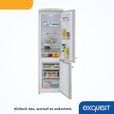 thumbnail of Exquisit Retro Kühl-Gefrierkombination RKGC250-70-H-160E grau, 244 l Fassungsvermögen