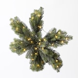 thumbnail of LED Tannenkranz sternförmig Türkranz Tischkranz Weihnachtskranz 50cm Timer Außen