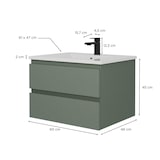 thumbnail of Ensemble meuble simple vasque SORRENTO 60 cm + robinet