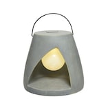 thumbnail of LED Solar Laterne 19,5cm grau Kugellampe im Stein Solarleuchte Gartenleuchte