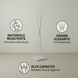 thumbnail of Appendiabiti Moderno Ferro Salvaspazio Attaccapanni Terra 40x40x182 cm - Nero