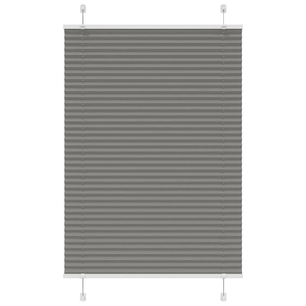 vidaXL Plissee Anthrazit 95x100 cm Stoffbreite 94,4 cm Polyester