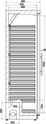 thumbnail of Kühlschrank FOSSA | 1x abschließbare Glastür + LED | 350 Liter, HxBxT 185,5x60x58,5cm | +2/+8°C | Weiß + CHEFGASTRO Geschirrtuch