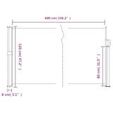 thumbnail of vidaXL Seitenmarkise Ausziehbar Braun 120x600 cm