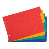 thumbnail of Exacompta - Réf. 804E - Paquet de 10 Intercalaires pour fiches bristol - en carte lustrée 225g/m2 - 4 onglets -148x210mm - Couleurs assorties