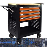 thumbnail of Werkstattwagen Profi Compact bestückt 85 x 68 x 46 cm 4 Schubladen mit148tlg. CV-Werkzeug Ablage