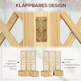 thumbnail of Sichtschutz Paravent Outdoor 133x62x165 cm klappbares Spalier mit 4 Blumenkästen Naturholz wetterfest für Garten Terrasse Poolbereich