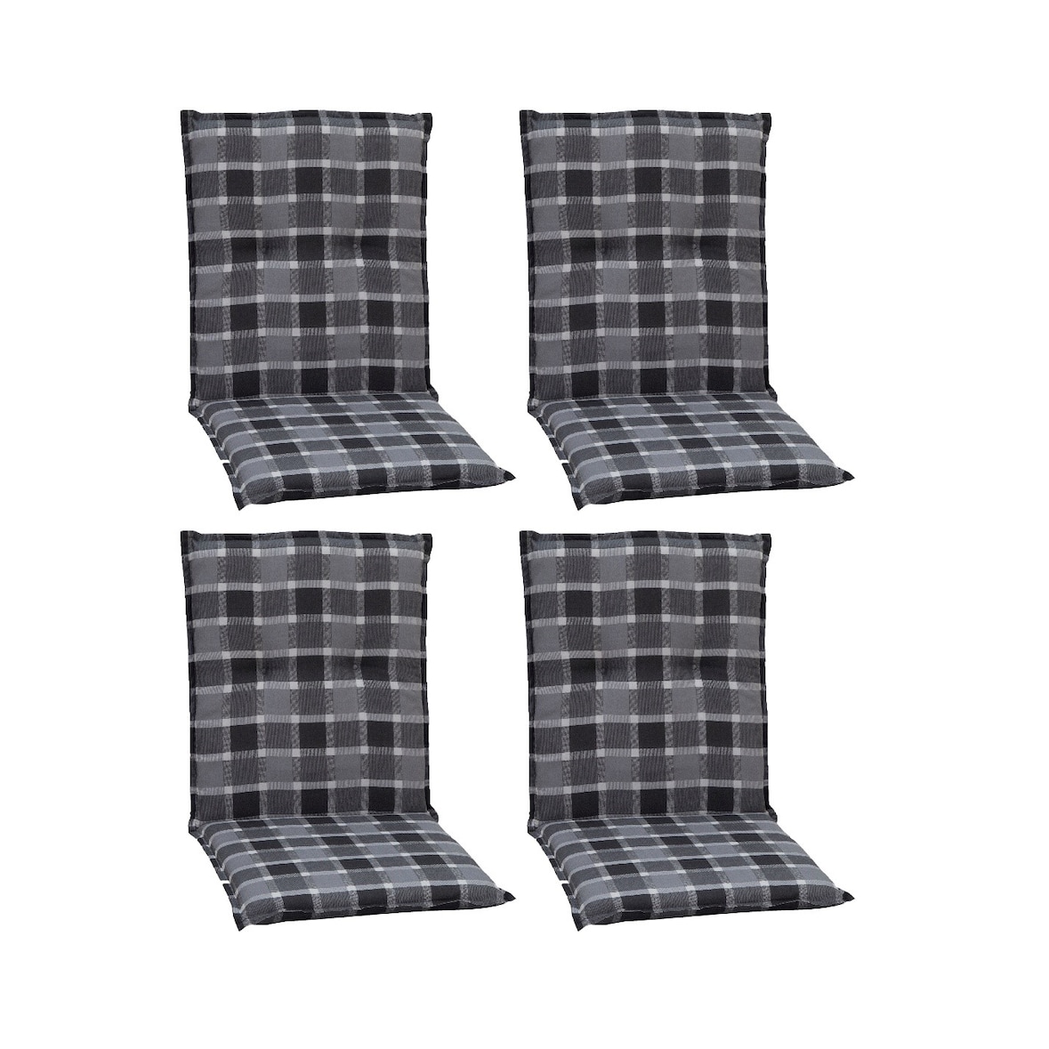 beo Niederlehner 4er Set Belgrad M650 grau/anthrazit Karo