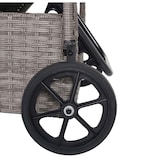 thumbnail of Lettino in poly-rattan Carrara, lettino relax da giardino, alluminio ~ grigio, cuscini grigio scuro