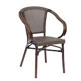 thumbnail of METRO PROFESSIONAL Fauteuil de terrasse BELVIERA, inox/dossier textile, empilable, noir/blanc