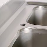 thumbnail of Romux® Évier en Acier Inoxydable avec 2 Cuves 1000x700x850 mm Démontable | Évier Industriel avec Bac | Plonge Inox Professionnelle pour Restauration
