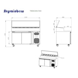 thumbnail of Skyrainbow Zubereitungstisch 2 Türen, 151 x 80