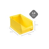 thumbnail of PROREGAL Trägersystem Rote Systemplatte mit 18x gelben Sichtlagerboxen 3.0 | Maße HxB 50x100cm | Sichtlagerbox, Sichtlagerbehälter, Sichtlagerkasten