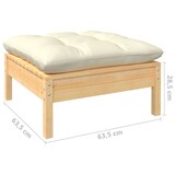 thumbnail of vidaXL 13-tlg. Garten-Lounge-Set mit Creme Kissen Kiefernholz