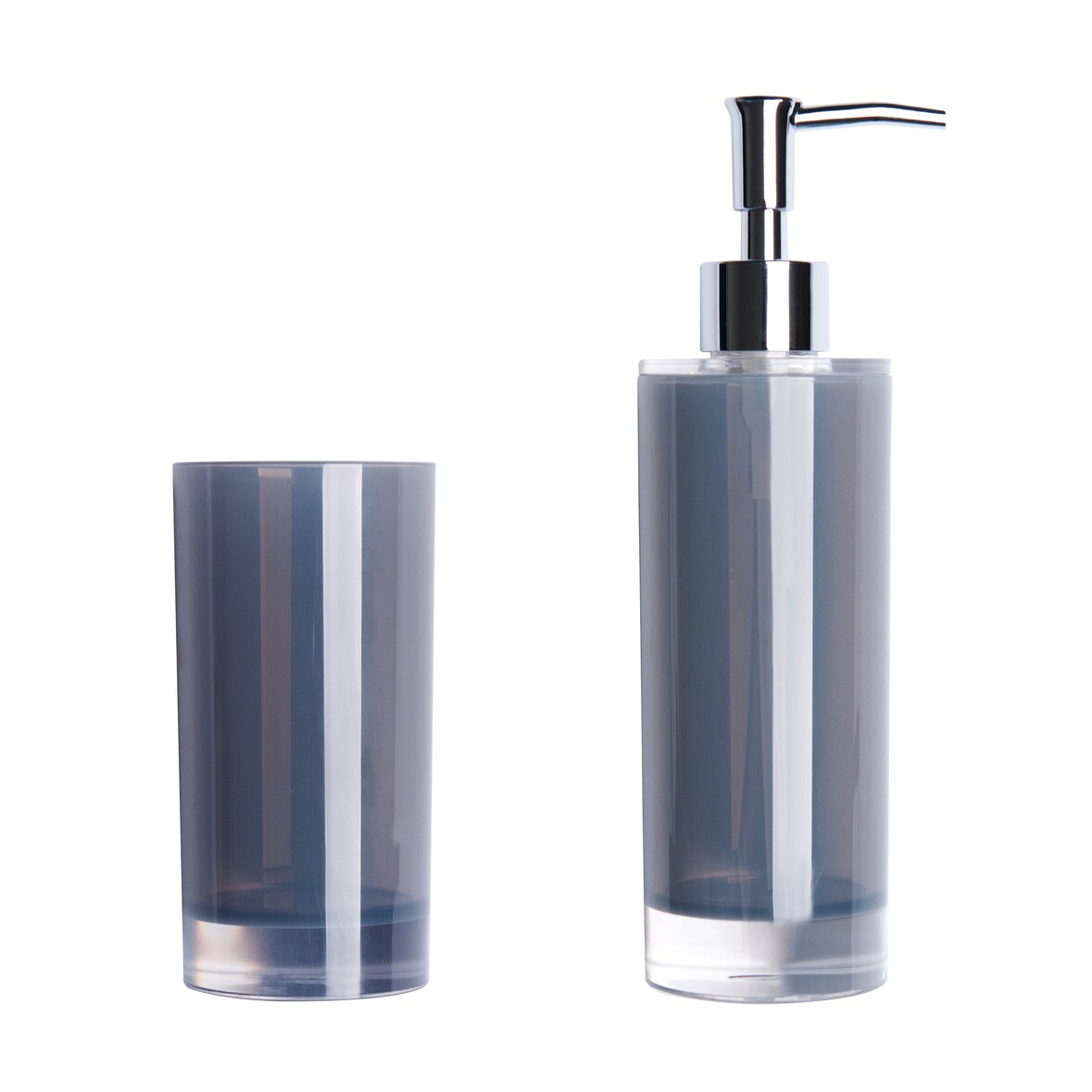 Excelsa dispensador y vaso baño Spa plástico gris