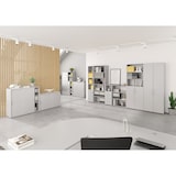 thumbnail of bümö Regal Ahorn, Standregal aus Holz für 6 Ordnerhöhen - Bücherregal groß 40 cm schmal, Aktenregal für Ordner & Bücher, großes Büroregal, Holzregal,