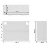thumbnail of vidaXL Hangkast 80x31x60 cm bewerkt hout wit