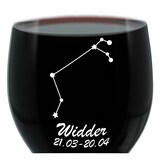 thumbnail of Leonardo Weinglas 400 ml, Motivglas, Sternbild Widder, Geschenk, Stimmungsglas mit Gravur, Moodglas, 22 cm