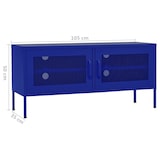 thumbnail of vidaXL TV-Schrank Marineblau 105x35x50 cm Stahl
