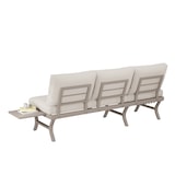 thumbnail of Merax Outdoor Lounge 3-Sitzer-Sofa, verzinkter Eisen, 5-stufig verstellbare Neigung (bis 55°) & Seitenablage, Beige