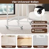 thumbnail of COSTWAY Escritorio con ruedas, bandeja para teclado, escritorio para ordenador que ahorra espacio, mesa para PC con estante inferior y ganchos.