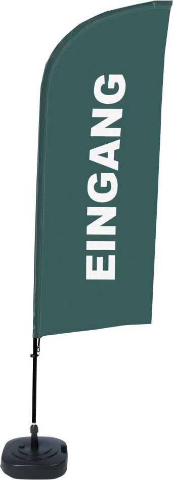 Showdown Beachflag - Komplett-Set - Eingang Deutsch - Grau/Schwarz