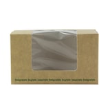 thumbnail of ECOLOMIQUE - 50 Pcs - Boîte sandwich carton brun avec fenêtre PLA - 12,5 x 7,7 x 7,2 cm - ECO210BLSQ1K