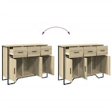 thumbnail of Helloshop26 - Aparador cómoda armario mueble de almacenaje organizador cocina salón roble Sonoma 97 x 32,5 x 74,5 cm madera de 02_0031742