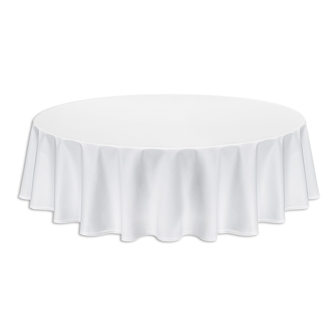 Tischdecke rund weiß 180cm Durchmesser 100% Baumwolle Vollzwirn Damast
