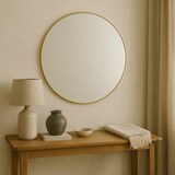 thumbnail of WellHome - Runder goldener Metallspiegel Ø76cm