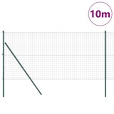 thumbnail of vidaXL Zaun mit Pfosten Grün 1,4 x 10 m Stahl und PVC