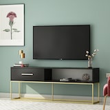 thumbnail of TV Lowboard Mira Schwarz Gold mit Metall Füße 9635