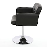 thumbnail of Orlando eetkamerstoel, keukenstoel draaistoel stoel, kunstleer chroom ~ zwart