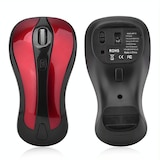 thumbnail of Souris Sans Fil Ultra-Minces 1600 DPI 7 Boutons Ergonomique Gaming Blanc Rouge Noir + Rouge YONIS